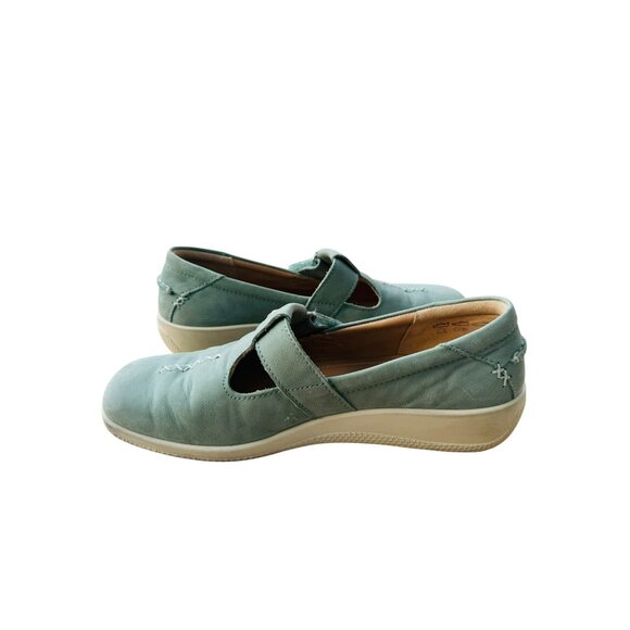 Hotter Comfort Concept Leather Shoes Sunset 8 Teal Green Cushioned Casual Loafer - Picture 11 of 13